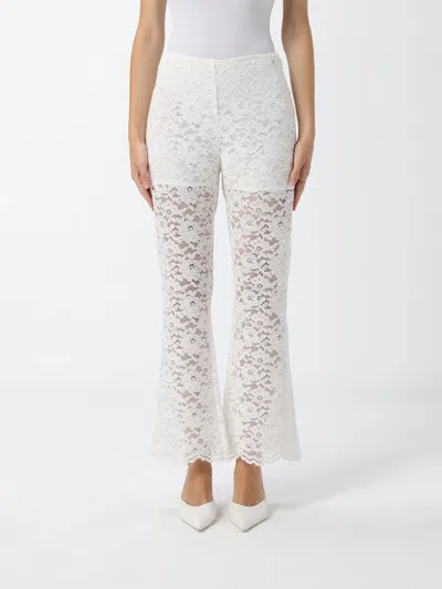 Actitude Twinset レースクロップドパンツ In White