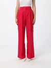 Actitude Twinset リネンブレンドクラシックパンツ In Red