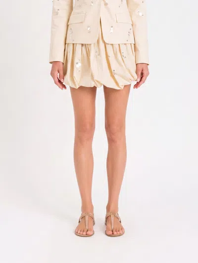 Actitude Twinset Sequin Balloon Skirt In Yellow