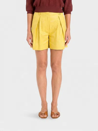 Actitude Twinset Shorts Woman In Yellow