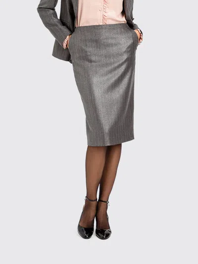 Actitude Twinset Skirt Woman Color Charcoal In Gray