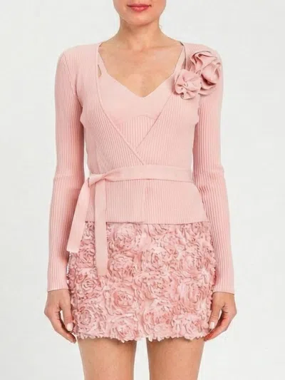 Actitude Twinset Cotton Blend Co-ord Set In Pink