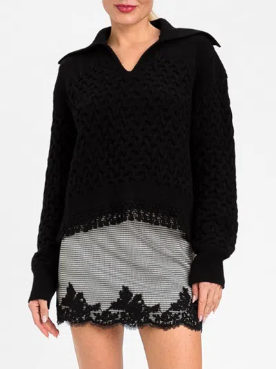 Actitude Twinset Sweater Woman Color Black In White