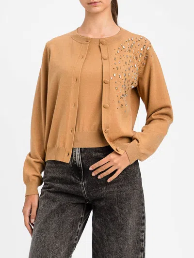 Actitude Twinset Sweater Woman Color Coffee In Brown