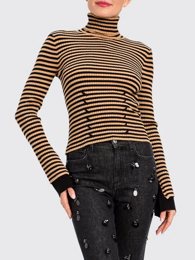 Actitude Twinset Sweater Woman Color Coffee In Brown