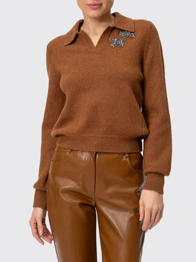Actitude Twinset Sweater Woman Color Tobacco In Brown