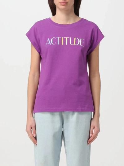 Actitude Twinset T-shirt  Woman Colour Violet