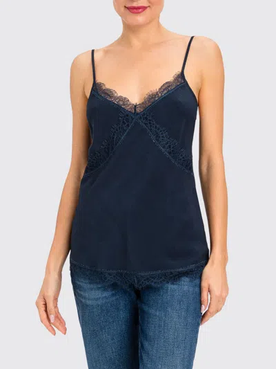 Actitude Twinset Top Woman Color Blue In Animal Print