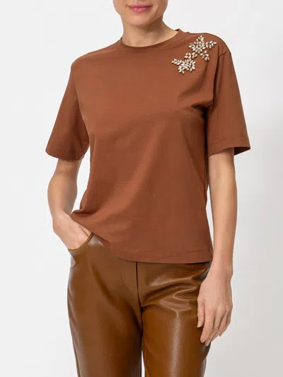 Actitude Twinset T-shirt Woman Color Beige In Brown
