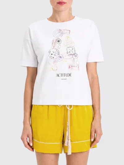 Actitude Twinset T-shirt Woman In White