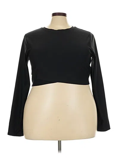 Pre-owned Active 3/4 Sleeve T-shirt In Black