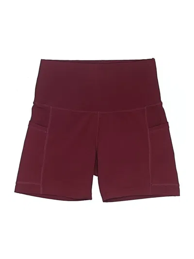 Pre-owned Active Athletic Shorts In Burgundy