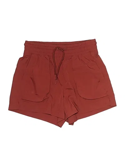 Pre-owned Active Athletic Shorts In Burgundy