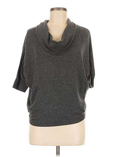 Pre-owned Active Basic 3/4 Sleeve Top Gray Cowl Neck Tops