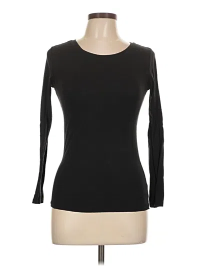 Pre-owned Active Basic 3/4 Sleeve T-shirt In Black