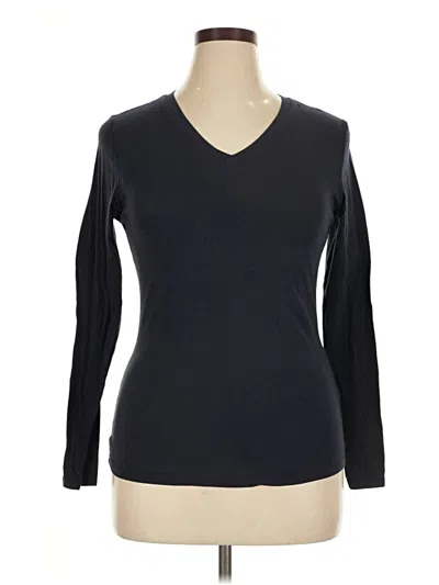 Pre-owned Active Basic 3/4 Sleeve T-shirt In Black