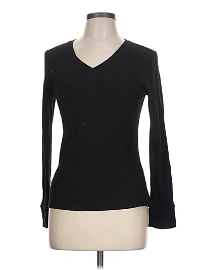 Pre-owned Active Basic 3/4 Sleeve T-shirt In Black