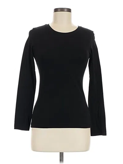 Pre-owned Active Basic 3/4 Sleeve T-shirt In Black
