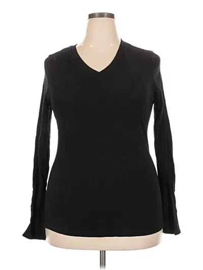 Pre-owned Active Basic 3/4 Sleeve T-shirt In Black