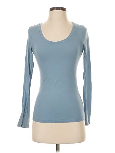 Pre-owned Active Basic 3/4 Sleeve T-shirt In Blue