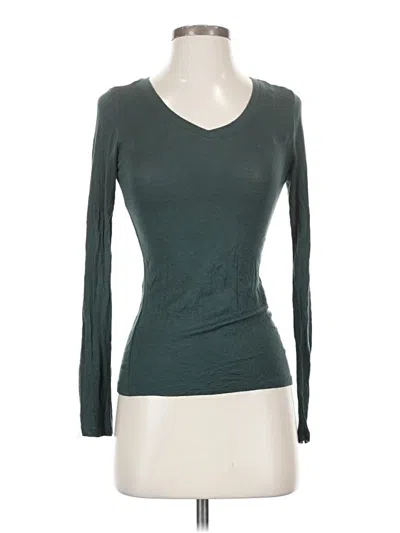 Pre-owned Active Basic 3/4 Sleeve T-shirt In Green