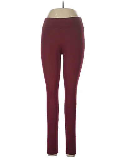 Pre-owned Active Basic Active Pants In Burgundy