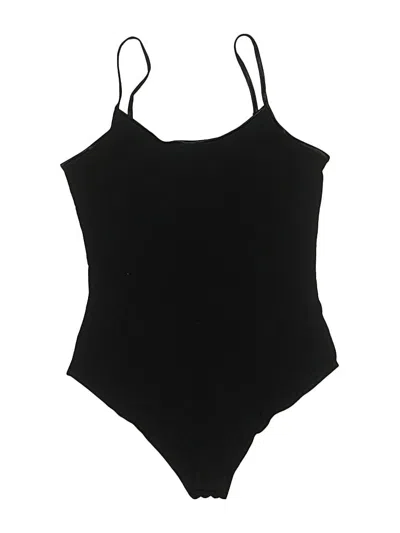 Pre-owned Active Basic Bodysuit In Black