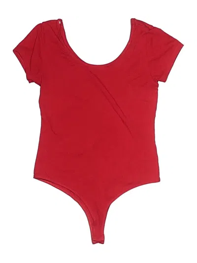 Pre-owned Active Basic Bodysuit In Red