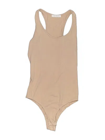 Pre-owned Active Basic Bodysuit In Tan