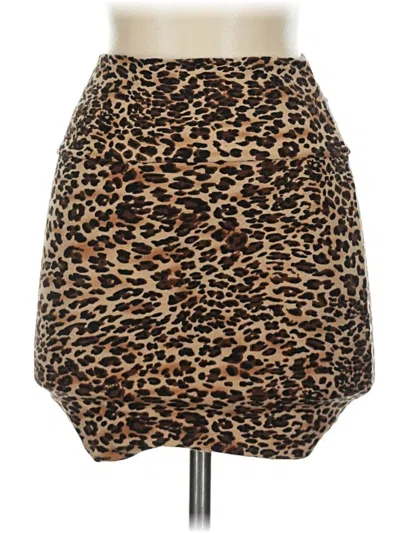 Pre-owned Active Basic Casual Skirt In Brown