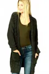 Active Basic Iris Chenille Cardigan In Green/olive In Green