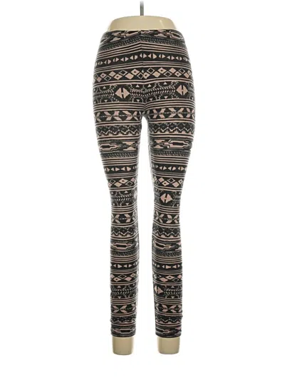 Pre-owned Active Basic Leggings In Brown