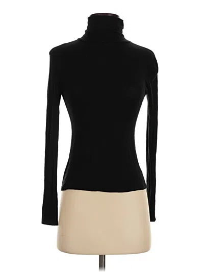 Pre-owned Active Basic Long Sleeve Top Black Turtleneck Tops