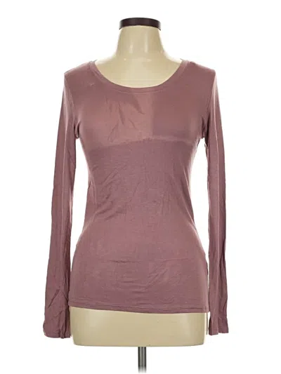 Pre-owned Active Basic Long Sleeve T-shirt In Brown