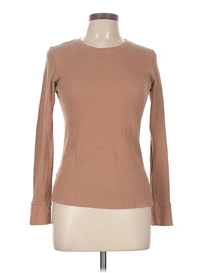 Pre-owned Active Basic Long Sleeve T-shirt In Brown