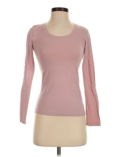 Pre-owned Active Basic Long Sleeve T-shirt In Pink