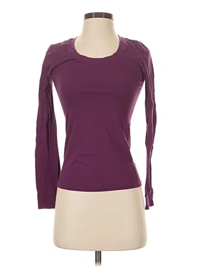 Pre-owned Active Basic Long Sleeve T-shirt In Purple