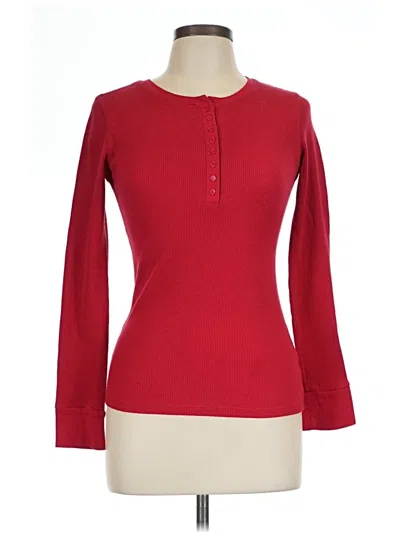 Pre-owned Active Basic Long Sleeve T-shirt In Red