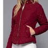 Active Basic Quilted Padding Jacket In Dark Wine In Red