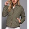Active Basic Quilted Padding Jacket In Olive In Green