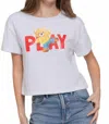 Active Basic Short Sleeve French Terry Short Top In Grey Marl In Multi
