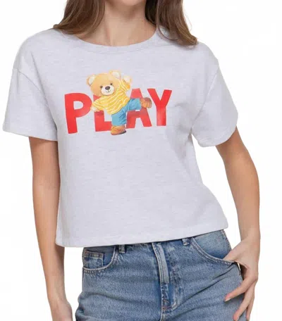 Active Basic Short Sleeve French Terry Short Top In Grey Marl In Multi