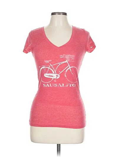 Pre-owned Active Basic Short Sleeve T-shirt In Red