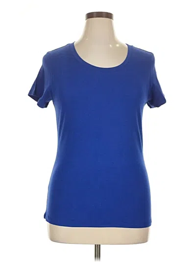 Pre-owned Active Basic Short Sleeve T-shirt In Blue