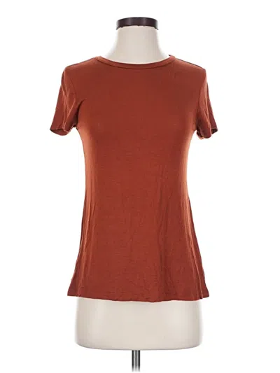 Pre-owned Active Basic Short Sleeve T-shirt In Brown
