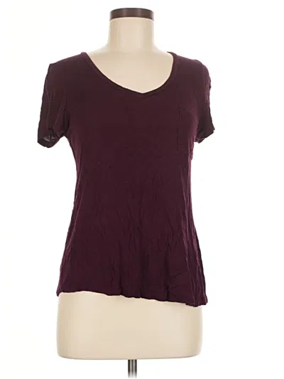Pre-owned Active Basic Short Sleeve T-shirt In Burgundy