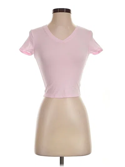 Pre-owned Active Basic Short Sleeve T-shirt In Pink