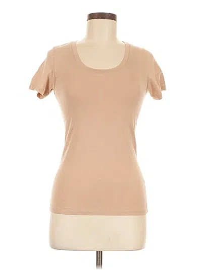 Pre-owned Active Basic Short Sleeve T-shirt In Tan