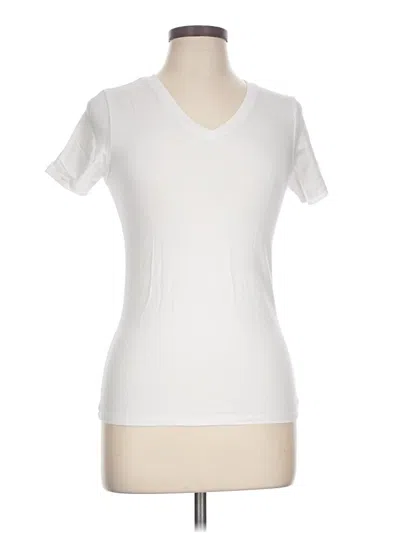 Pre-owned Active Basic Short Sleeve T-shirt In White