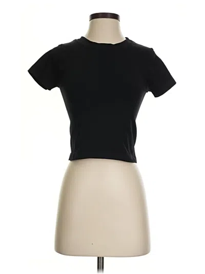 Pre-owned Active Basic Short Sleeve Turtleneck In Black